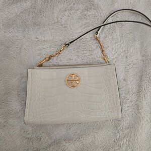 Tory Burch Carson Croc Embossed Leather Crossbody Bag
